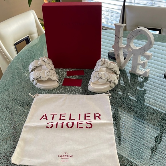 VALENTINO GERAVANI Rose Edition Atelier Petal Slide w/Box and Dustbag - Picture 2 of 15